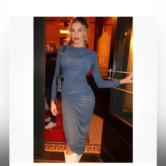 Zara | Dresses | Zara Collection Knotted Asymmetric Dress